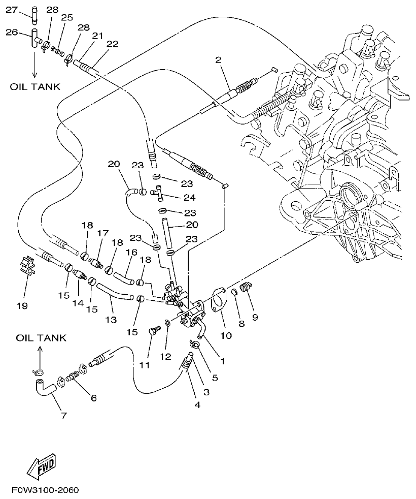 Yamaha XLT800(2003) OIL PUMP parts diagram